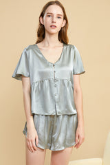 Flutter Silk Short Set