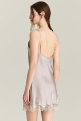 Nocturne Lace Silk Slip & Robe Set