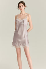 Nocturne Lace Silk Slip & Robe Set