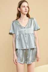Flutter Silk Short Set