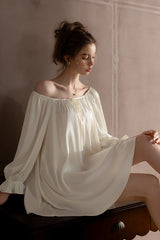 Classic Off-shoulder Silk Nightdress