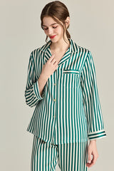 Striped Silk Pajama Set