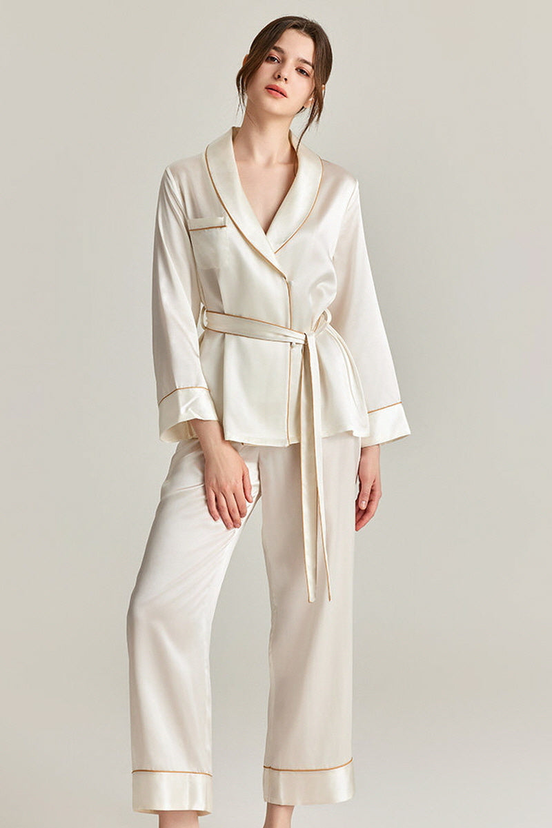 Belted Silk Pajama Set