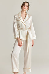 Belted Silk Pajama Set