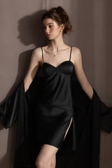 Classic Goddess Bustier Slip & Robe Set