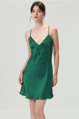 Cross-Back Silk Slip Dress