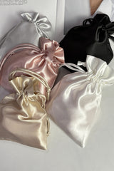 Velvet Gloss Silk Drawstring Pouch