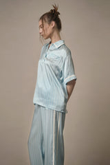 Polo Stripe Silk Pajama Set