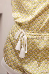 Retro Geo Silk Short Set