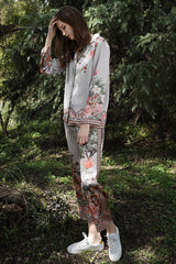 Exotic Botanical Silk Pajama Set