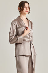 Belted Silk Pajama Set