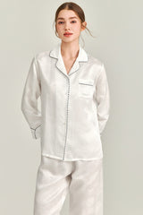 Classic Contrast Silk Pajama Set