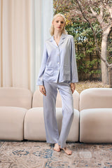 Jeweled Pocket Silk Pajama Set