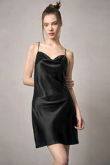 Cowl Neck Silk Slip Nightdress