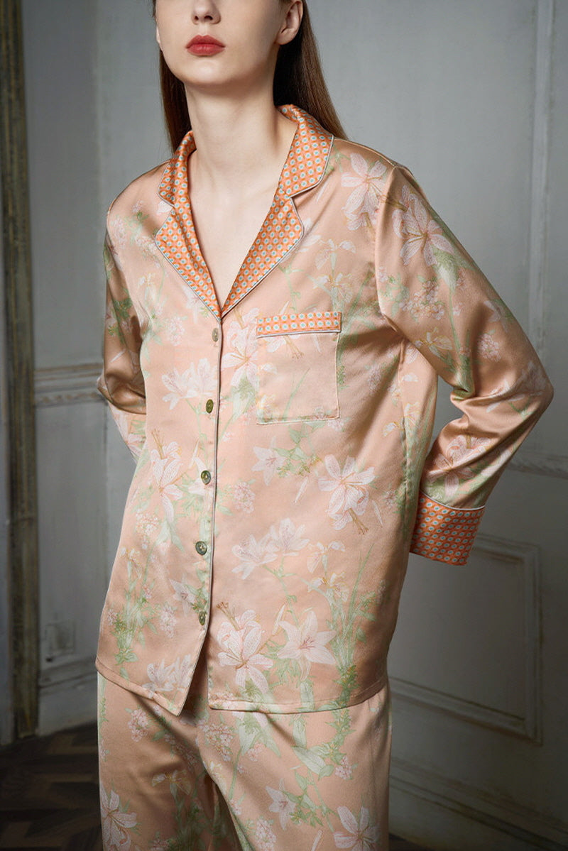 Antique Peach Floral Sleepwear