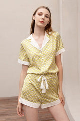 Retro Geo Silk Short Set