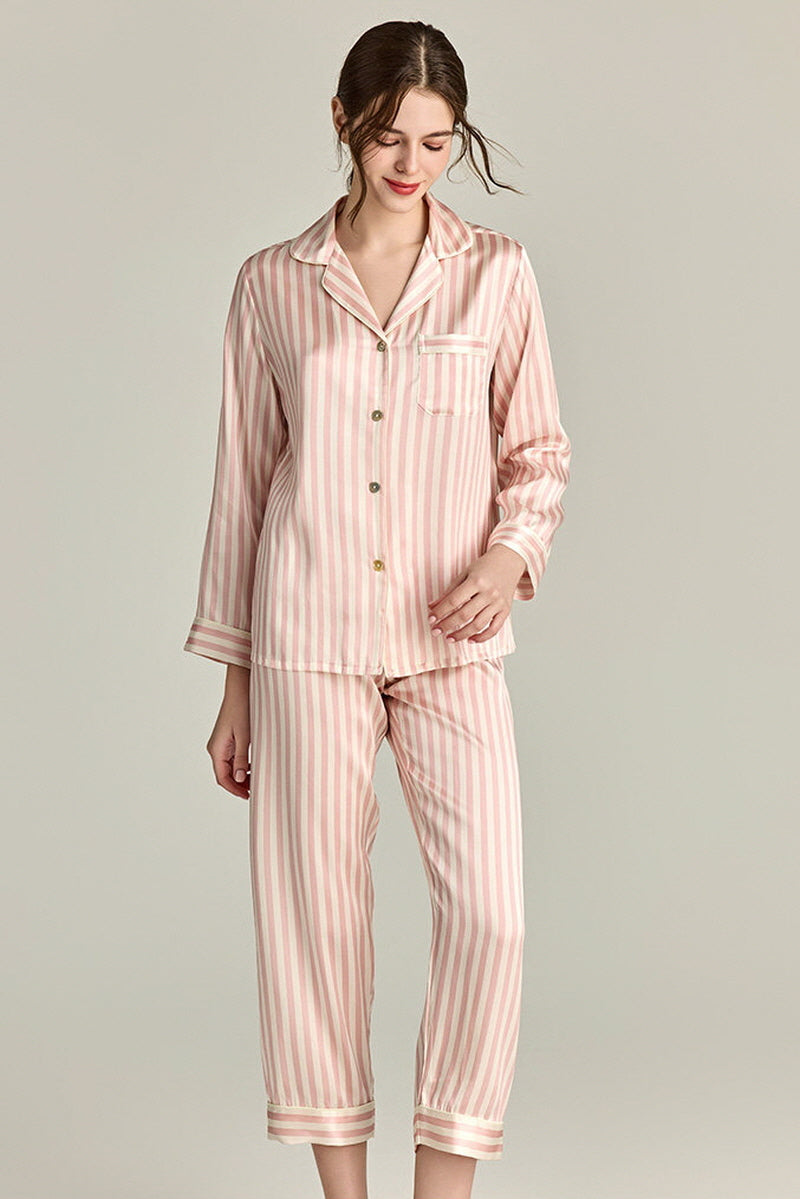 Striped Silk Pajama Set