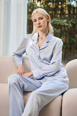 Jeweled Pocket Silk Pajama Set