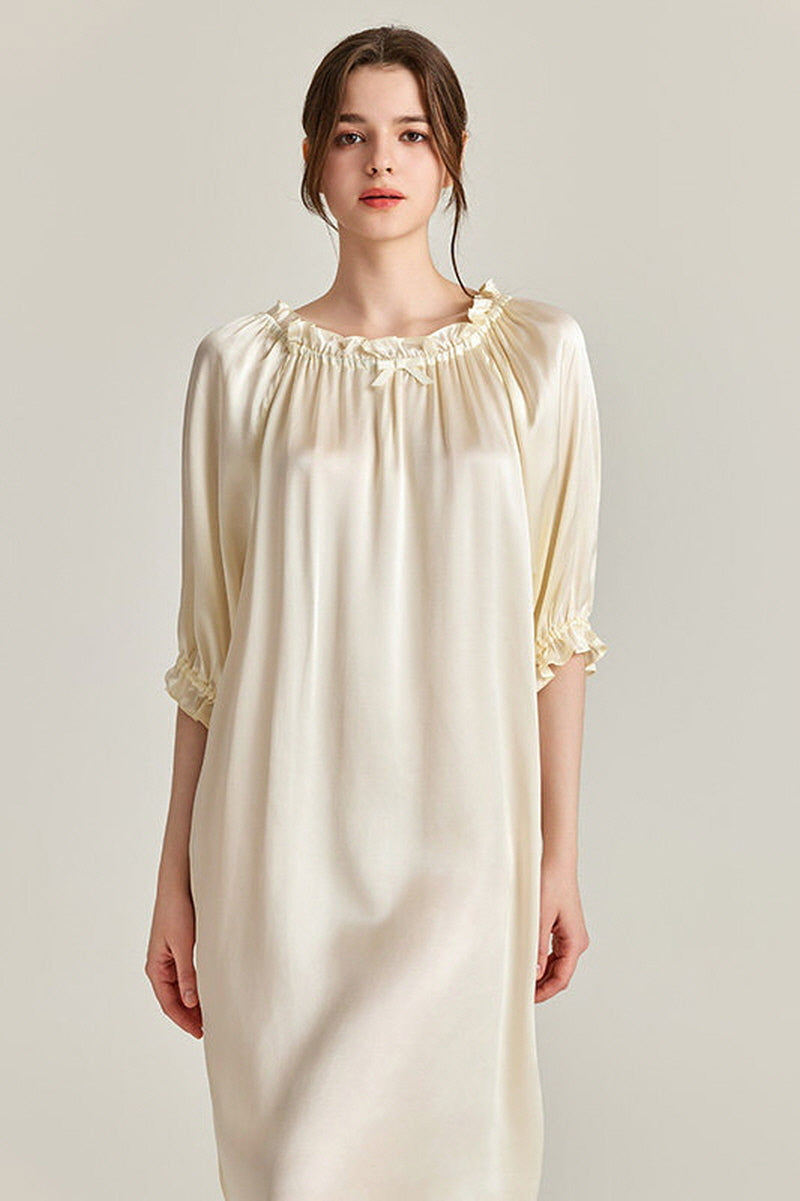 Frill Silk Nightdress