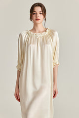 Frill Silk Nightdress