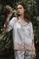 Exotic Botanical Silk Pajama Set