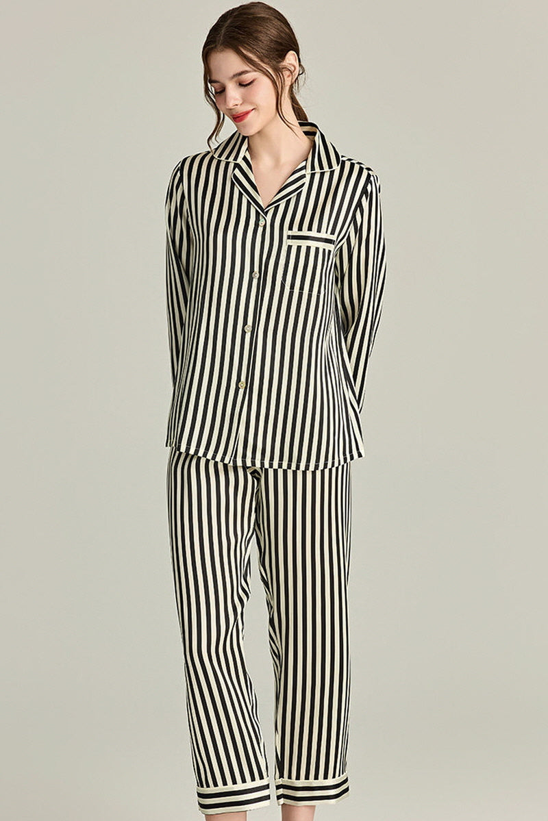 Striped Silk Pajama Set