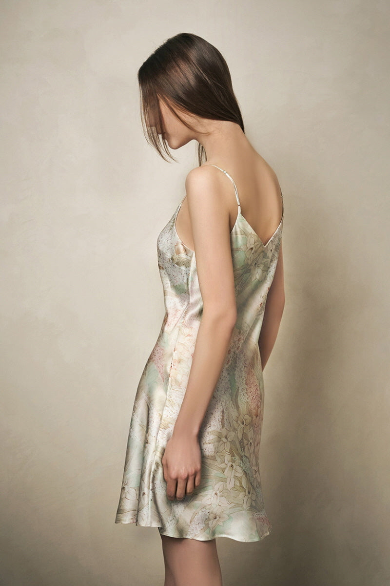 Botanical Silk Slip Nightdress