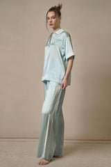 Polo Stripe Silk Pajama Set
