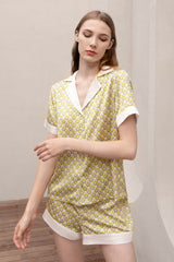 Retro Geo Silk Short Set