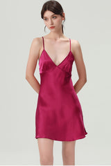 Cross-Back Silk Slip Dress