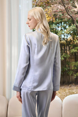 Jeweled Pocket Silk Pajama Set