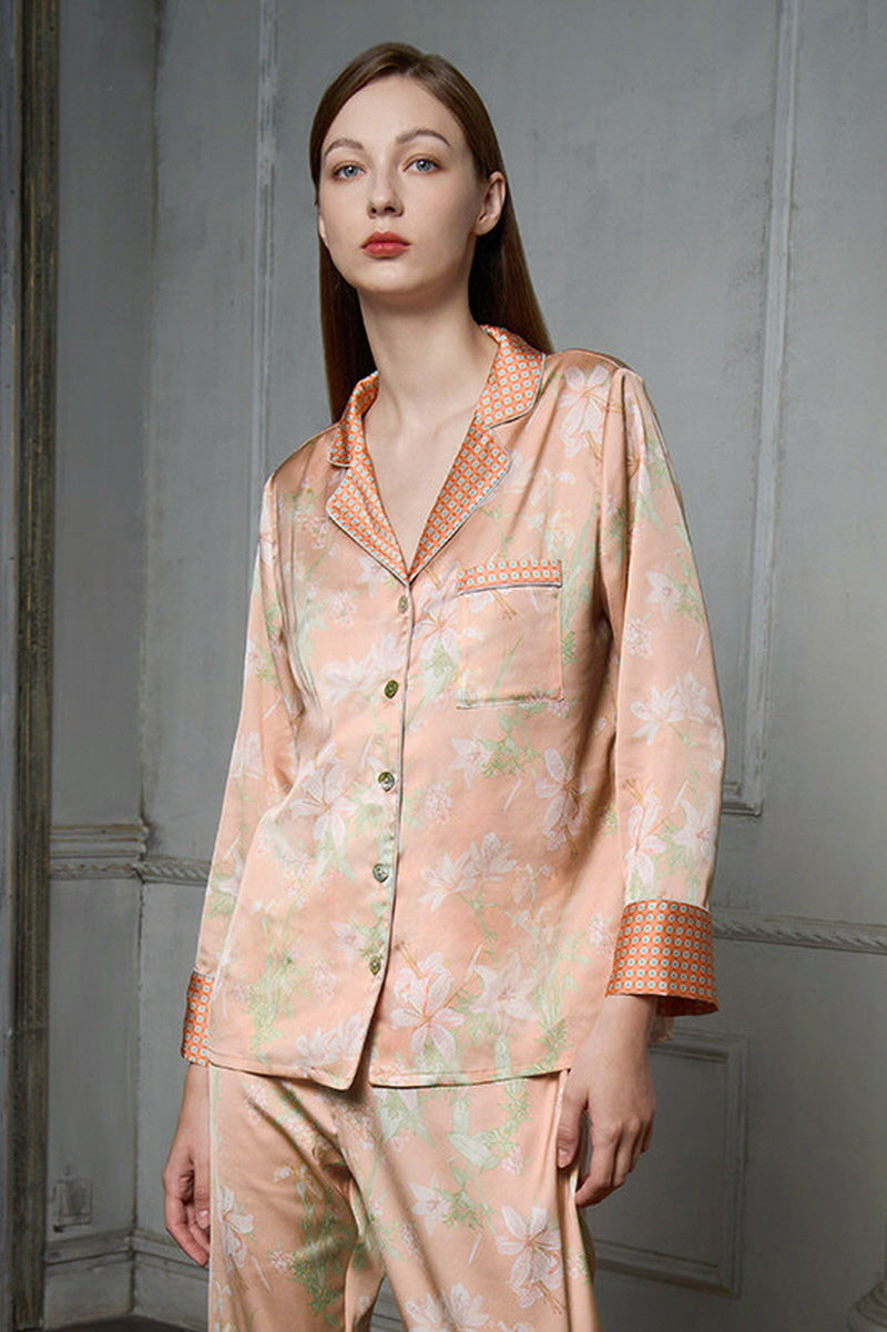Antique Peach Floral Sleepwear