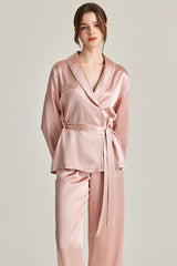 Belted Silk Pajama Set