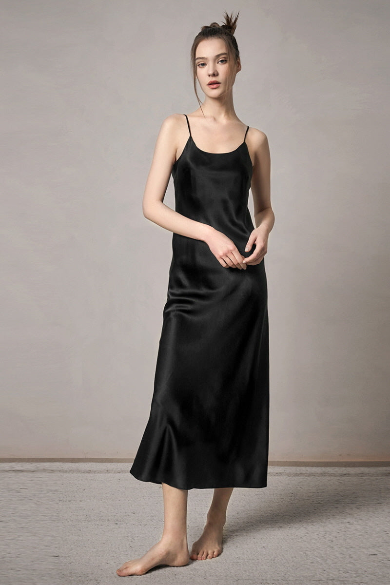 Midnight Essential Silk Slip Nightdress