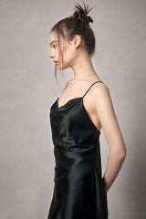 Cowl Neck Silk Slip Nightdress