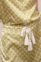 Retro Geo Silk Short Set