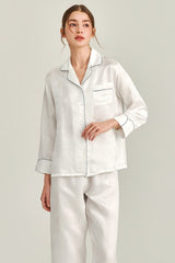Classic Contrast Silk Pajama Set