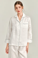 Classic Contrast Silk Pajama Set