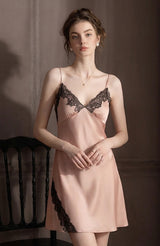 Pink Midnight Chantilly Mini Slip