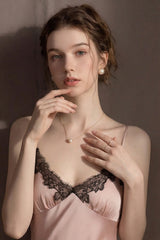 Pink Midnight Chantilly Maxi Slip