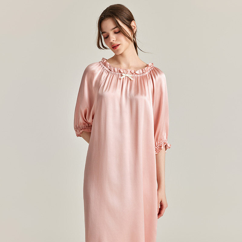 Frill Silk Nightdress