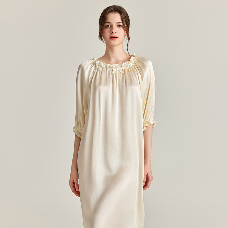 Frill Silk Nightdress
