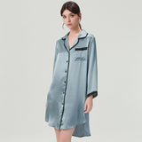 Silk Notched Collar Sleep Shirt