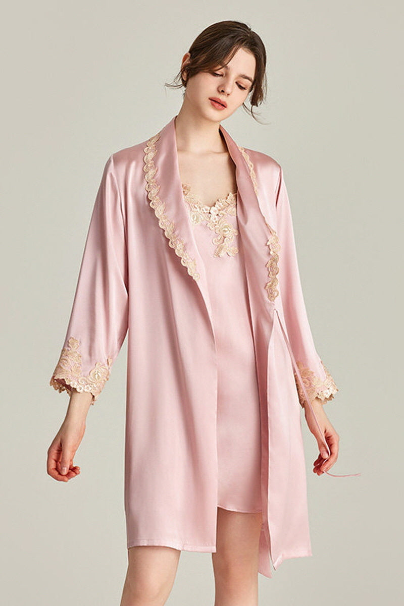 Regal Silk Slip & Robe Set